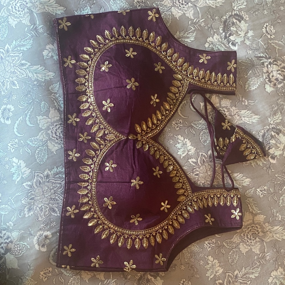 Purple Embroidered Blouse
